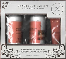Crabtree & Evelyn Cult Collection Pomegranate& Argan Oil Hand Cream Shower Gel