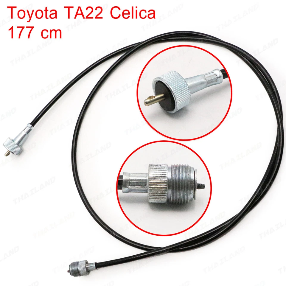Fits Toyota Celica TA20 22 RA24 35 1970 74 Speedometer Cable Speedo Black - Imagem 4 de 4