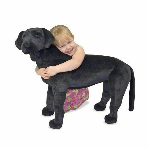 Melissa and Doug Large Black Lab Plush Stuffed Animal Toy Dog