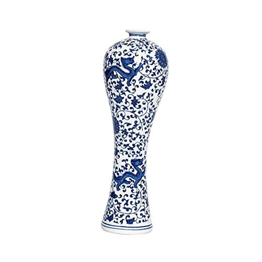 Chinese Blue and White Vase Antique Handmade Ceramic Flower Vase