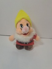 Vintage Disney Doc Plush Snow White and the Seven Dwarfs 7"- New w/Tags
