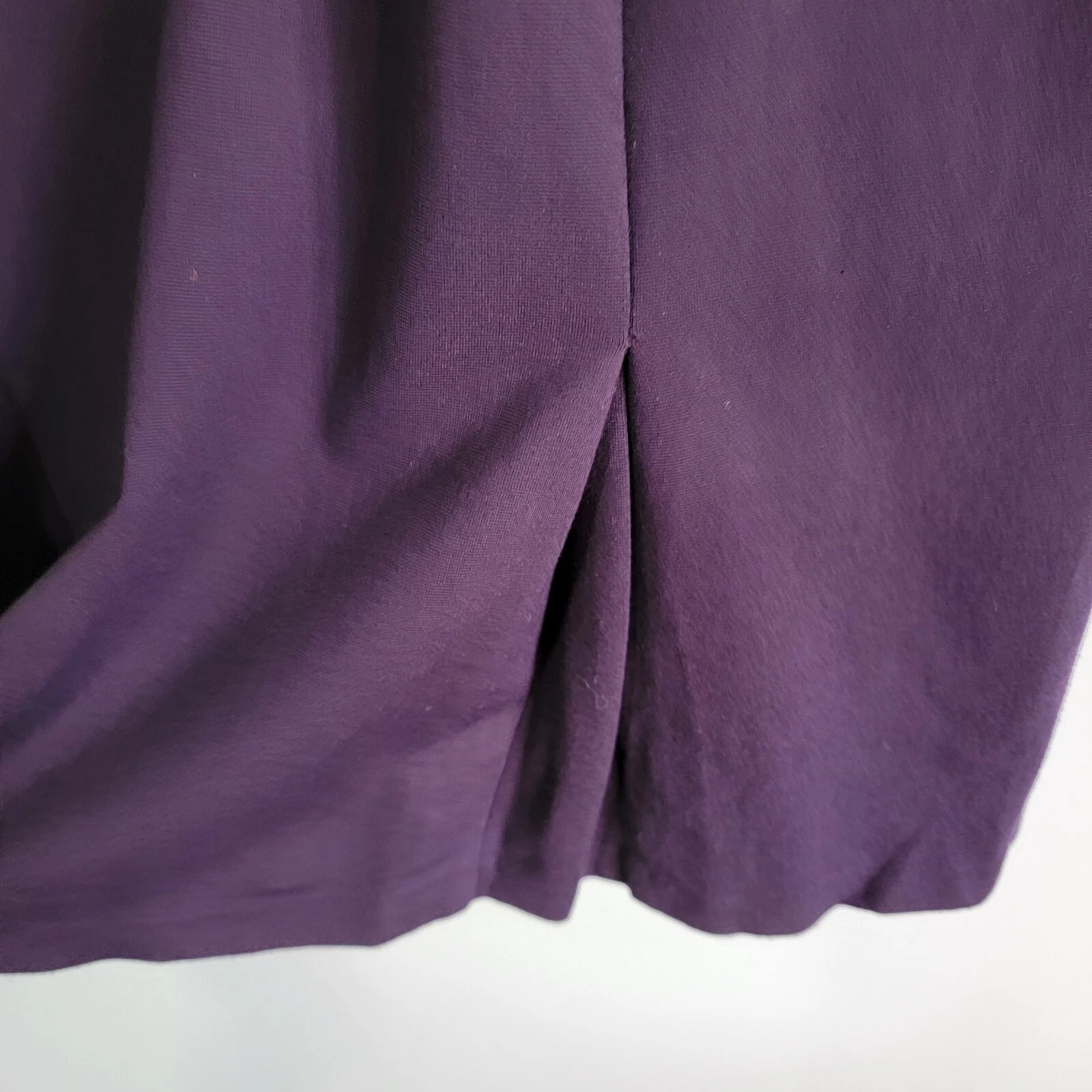 VETEMENTS Abito donna Talbots lunghezza ginocchio viola maniche 3 4 taglia 8 scollo quadrato ufficio
