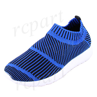 New girl's kids slip on shoes comfort casual Royal Blue school walk  everyday use