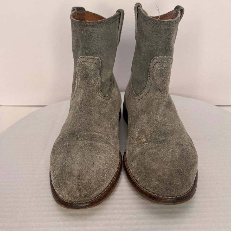 Botín Madewell The Pull On Techno Gris Gamuza Cuero Talla 6.5 Western Boho Foto 3 de 4