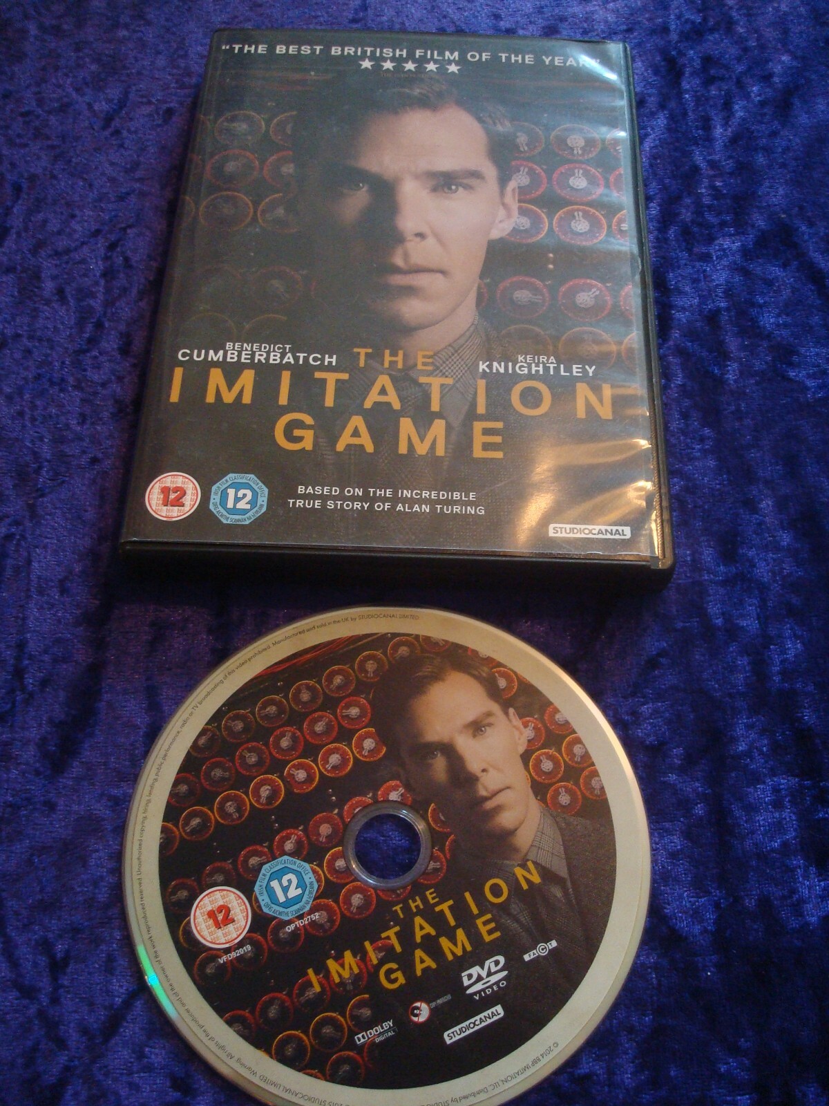 DVD THE IMITATION GAME CUMBERBATCH KNIGHTLEY ALAN TURING WAR DRAMA ENIGMA UK R2