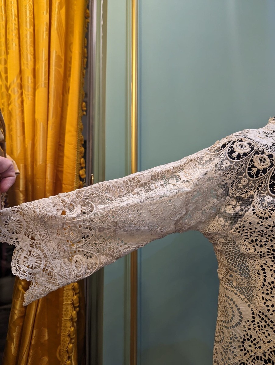 ANTIQUE EDWARDIAN HAND MADE MIXED LACE JACKET | eBay