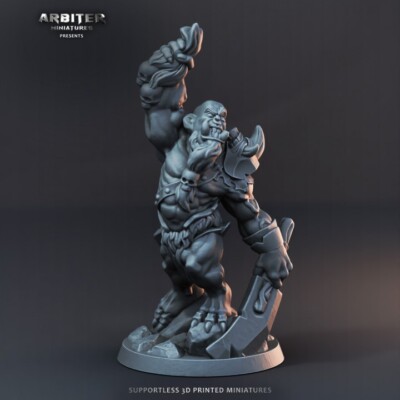 AKS2 Orc - 03  DnD Tabletop Pathfinder Heroquest Miniature detailed 28mm