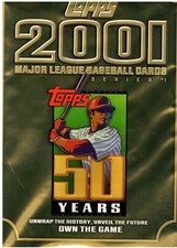 2001 Topps Baseball 50th Anniversary Oversized Dealer Sales Promo Cards Set