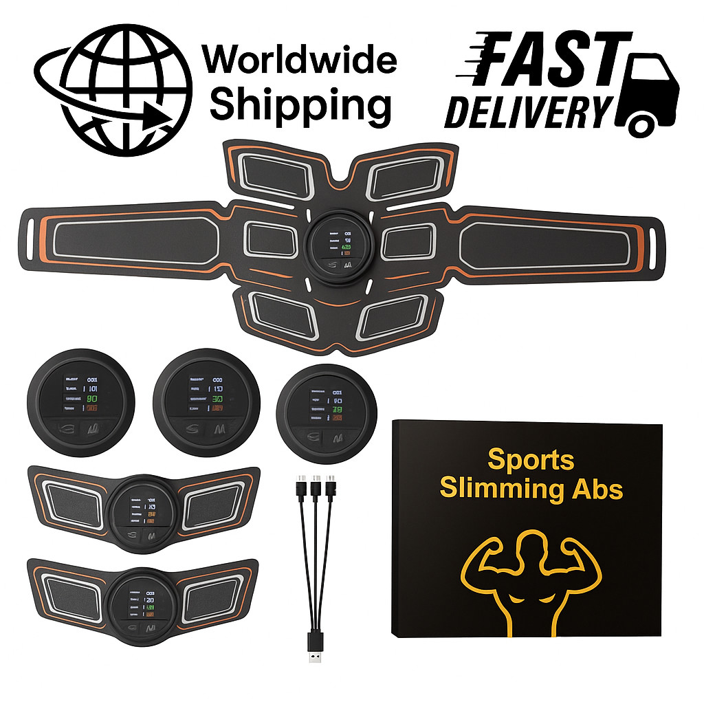 Vibration Belt Ab Trainer EMS Abdominal Muscle Stimulator Toner Fitness Training