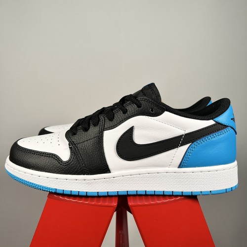 Jordan 1 Retro Low OG Black Dark Powder Blue UNC (CZ0858-104) Size: 7Y - 第 1/9 張圖片