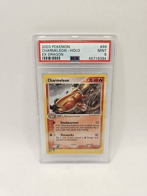 Pokemon Card Charmeleon 99/97 Pokemon EX Dragon PSA 9 Cosmos Holo ENG