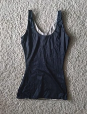 Assets Red Hot Label by Spanx Black Beige Shapewear Flipside Firmers 4-Way Tank