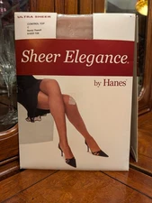 Hanes Sheer Elegance Ultra Sheer Control Top Pantyhose In Barely There  Size C