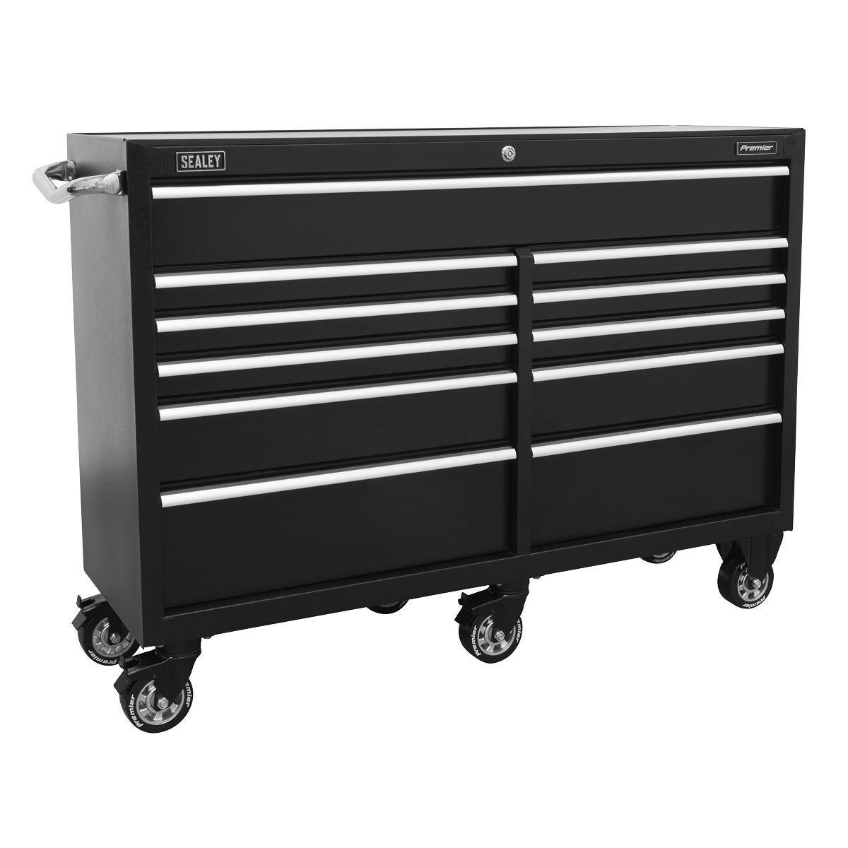 Sealey Premier™ Heavy-Duty Extra-Wide Rollcab 11 Drawer 1430mm - Black PTB