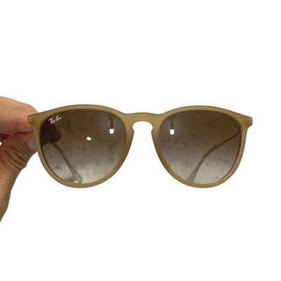 Ray-Ban Erika RB4171 6814/13 Sunglasses Matte Tan Gold Round 54mm