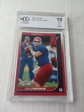 DAVID CARR 2002 SCOREROOKIE CARD #251 BCCG 10 MINTMT+ TEXANS