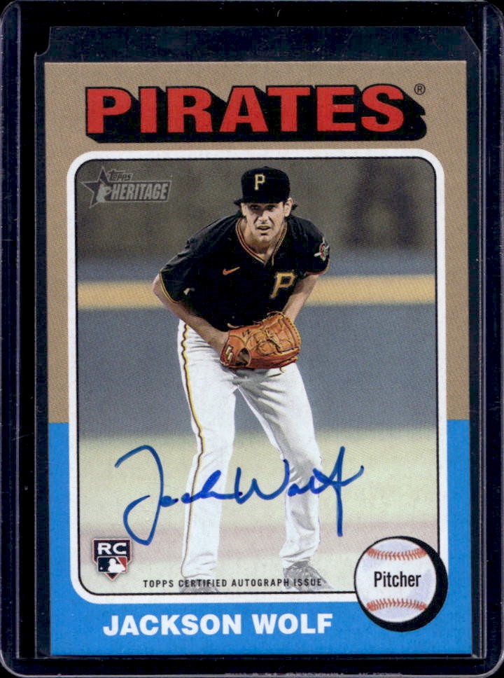 2024 Topps Heritage Jackson Wolf Real One Auto RC Rookie #ROA-JWO Pirates