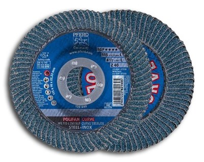PFERD FÄCHERSCHEIBE POLIFAN Z SGP CURVE STEELOX, PFERD TOOLS