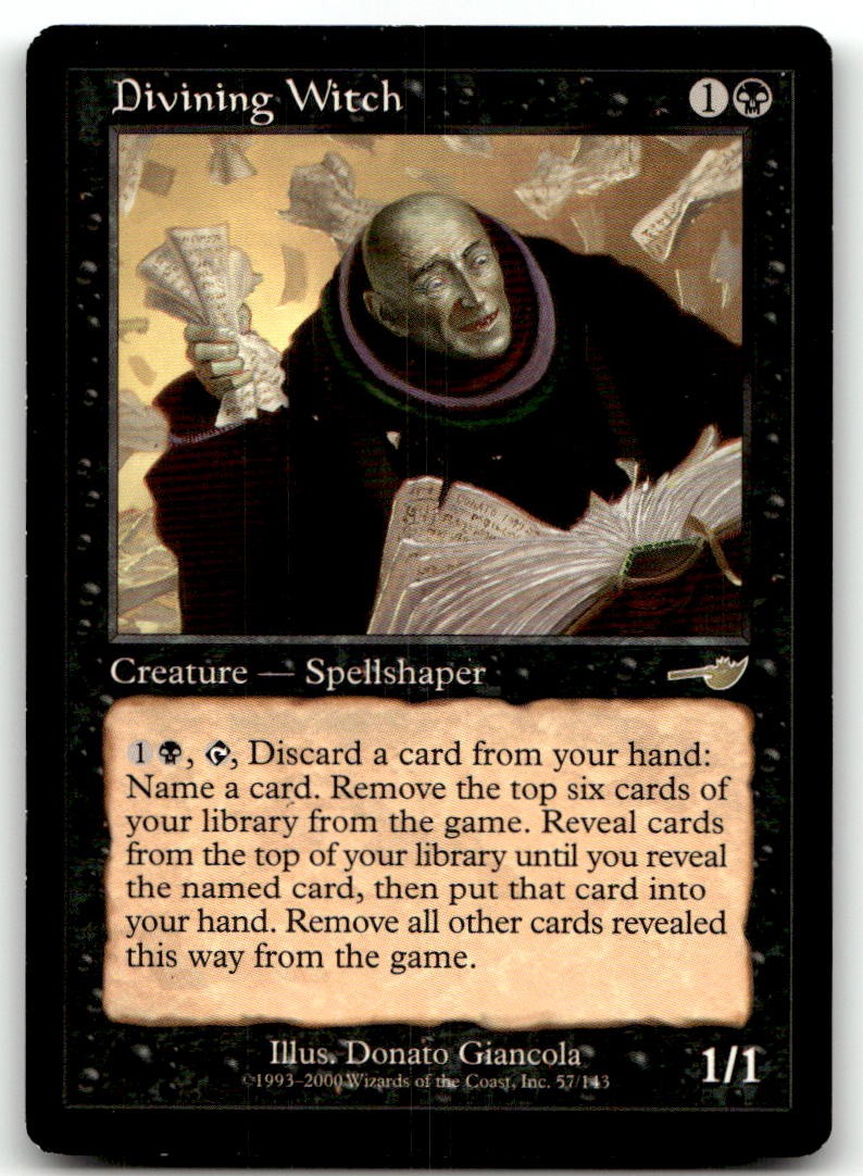 Divining Witch #57 (MP) Nemesis NMS Magic MTG