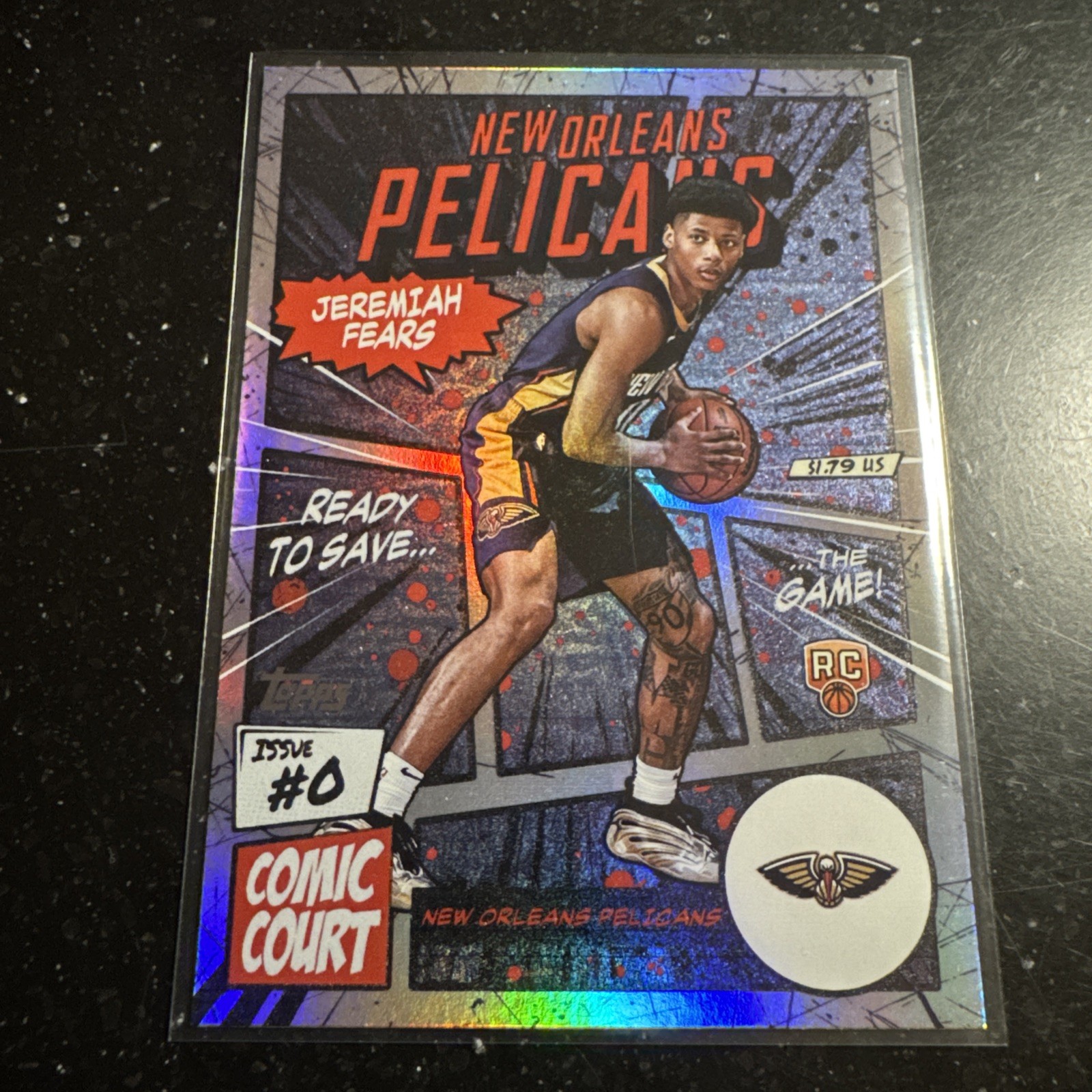 2025 NBA Topps 💥Comic Court💥JEREMIAH FEARS CC-19 CASE HIT *SSP* PELICANS