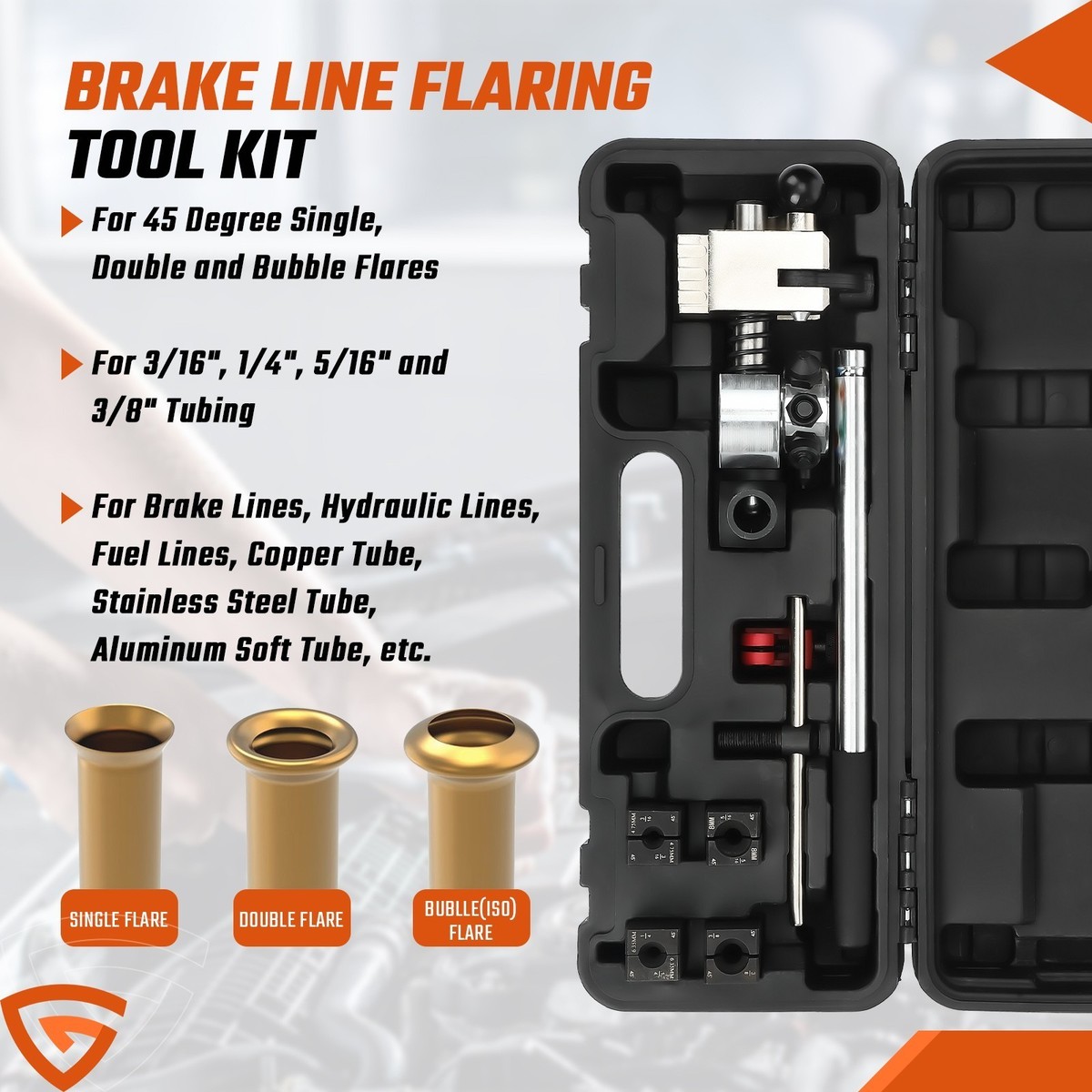 Bubble Flare Brake Line Tool Kit E Ompass DIN/ISO Bubble Flare Brake Line Flaring Tool Kit With - Foto 3