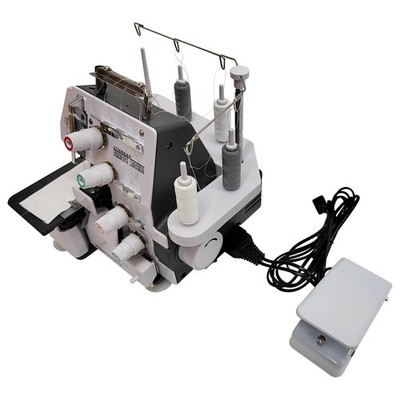 4-Thread Edge Locking Machine 110V Twin-Needle Overlock for Fabric Edging