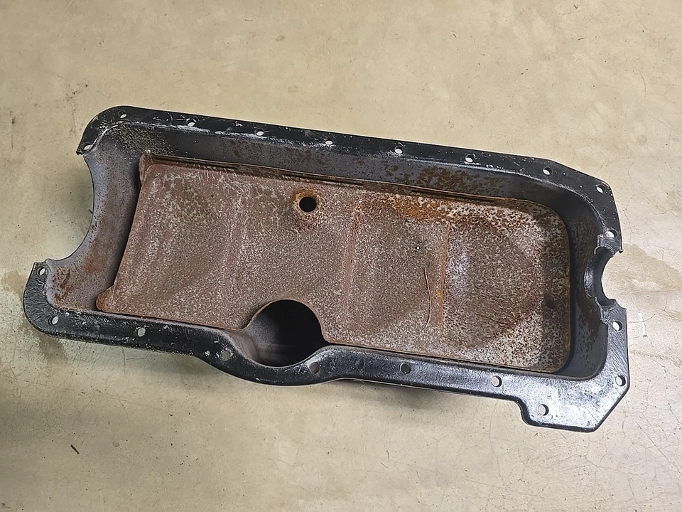 Ford Modelo A 1928-1931 cárter de aceite con deflector 1929 1930 Foto 2 de 4