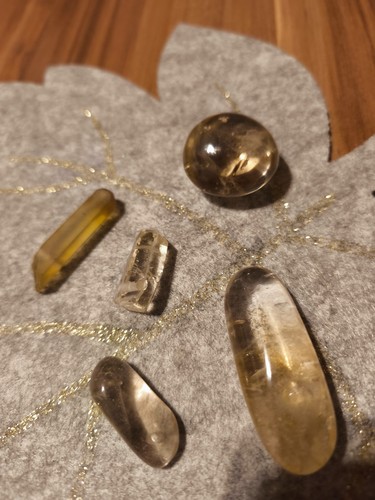 Citrin Kristall-echte Natur Citrin Sammlung mit 5 Steinen