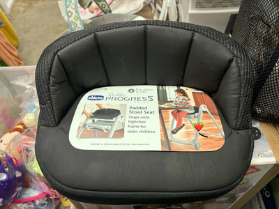 Chicco Polly Progress Relax Padded Stool Seat Model PPX328 Black for High Chair