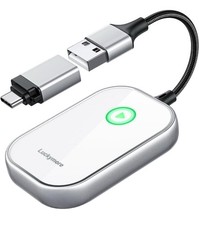 Luckymore Carplay Adapter Converts Wired to Wireless Dongle WL01-C - White