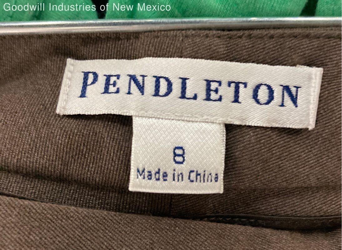 Pendleton Womens Brown Solid Classic Dress Pants … - image 2