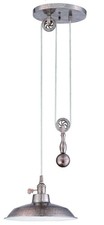 Vintage Pair Of Tarnished Silver Pulley Penda...