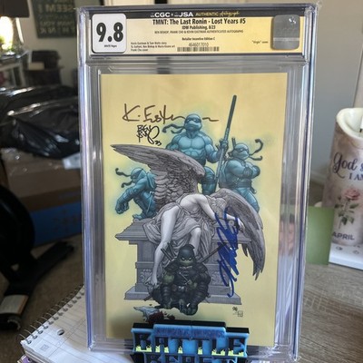 TMNT: The Last Ronin - Lost Years #5 1:100 CGC 9.8 Signed CHO, Eastman, Bishop