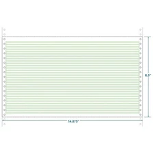 14-7/8" x 8-1/2" (W x H) Continuous 18# Computer Paper, 1/8" Green Bar (Carton