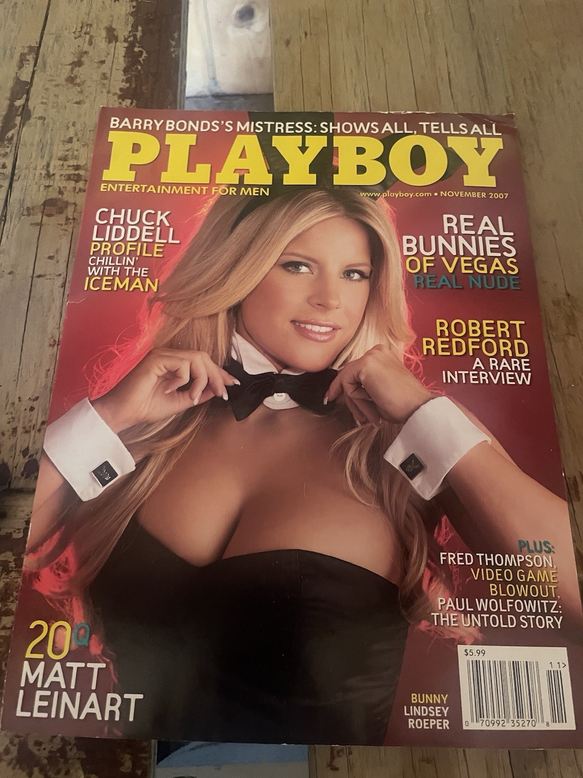 Playboy Magazine November 2007 Illustrated Entertainment for Men Matt Leinart