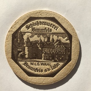 VK Bierdeckel Braunfels Schlossbrauerei Wahl Motiv Marktplatz