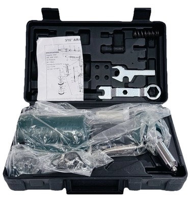 Portable Pneumatic Air Riveter Hydraulic Pop Rivet  Riveting Tool w/Case