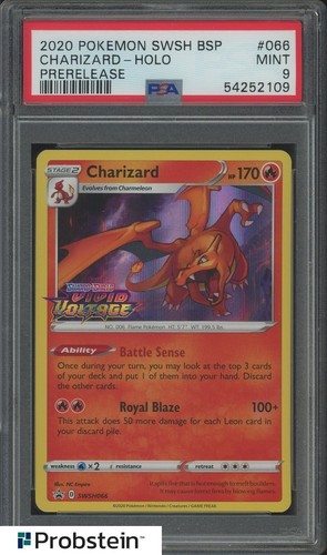 2020 Pokemon SWSH BSP Pre-Release #066 Charizard Holo PSA 9 MINT