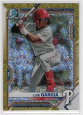 Luis Garcia 2021 Bowman Chrome Prospects Gold Shimmer Refractor /50 #BCP-79