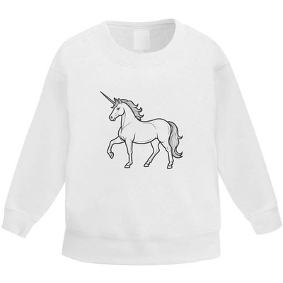 'Cantering Unicorn' Kid's Sweatshirt / Sweater / Jumper (KW060542)