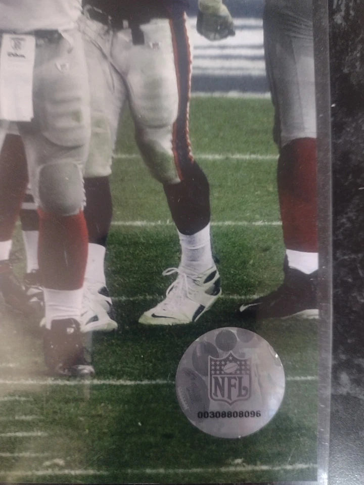 Placa fotográfica del Super Bowl de los New York Giants 2008 con tarjeta #27 de Jacobs foto de la NFL Foto 2 de 4