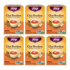 Yogi Tea Chai Rooibos Tea - 16 Tea Bags per Pack 6 Packs - Spiced Organic R...