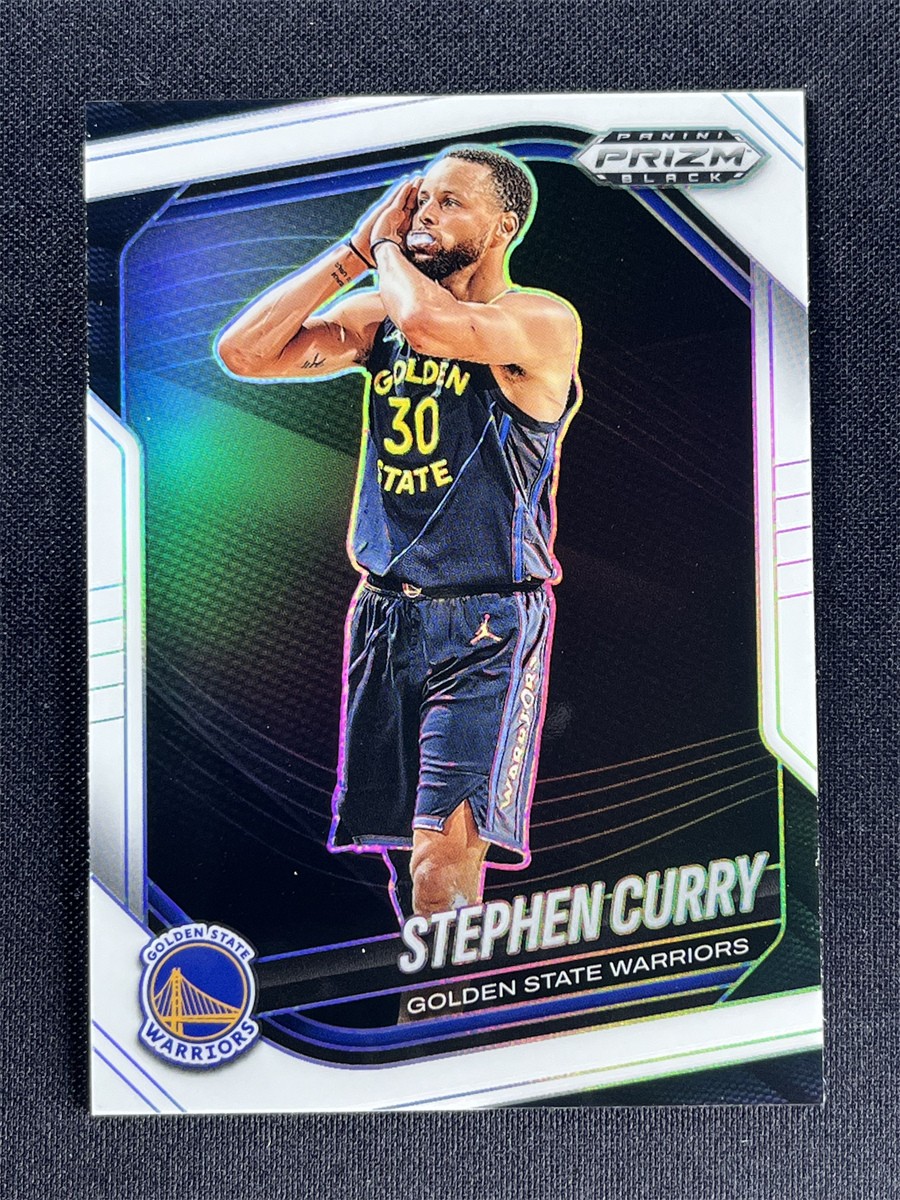 2024-25 Panini Prizm Black Stephen Curry #7 Night White Prizm Warriors /175