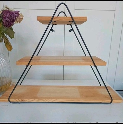 Schwebendes Aufbewahrungsregal aus Holz Holzdekor 3 Ebenen Wandbehang Aufbewahrung Regal 