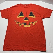 Halloween Pumpkin Face Short Sleeve T-Shirt Med