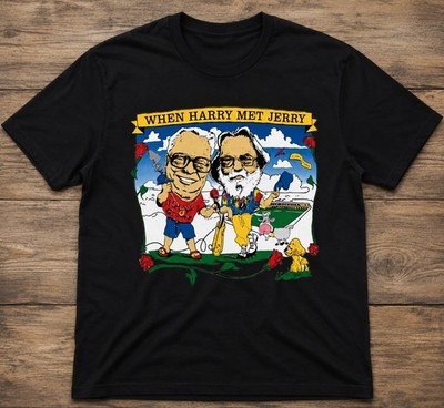 When Harry Met Jerry Chicago Baseball Fan Retro Graphic T Shirt Gift