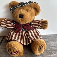 Liberty Bears Americana Patriotic Plush Dan Dee Girl 1999 Teddy Bear Vintage
