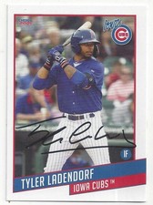 Tyler Ladendorf Iowa Cubs 2021 Choice #12 Signed Minor League Card