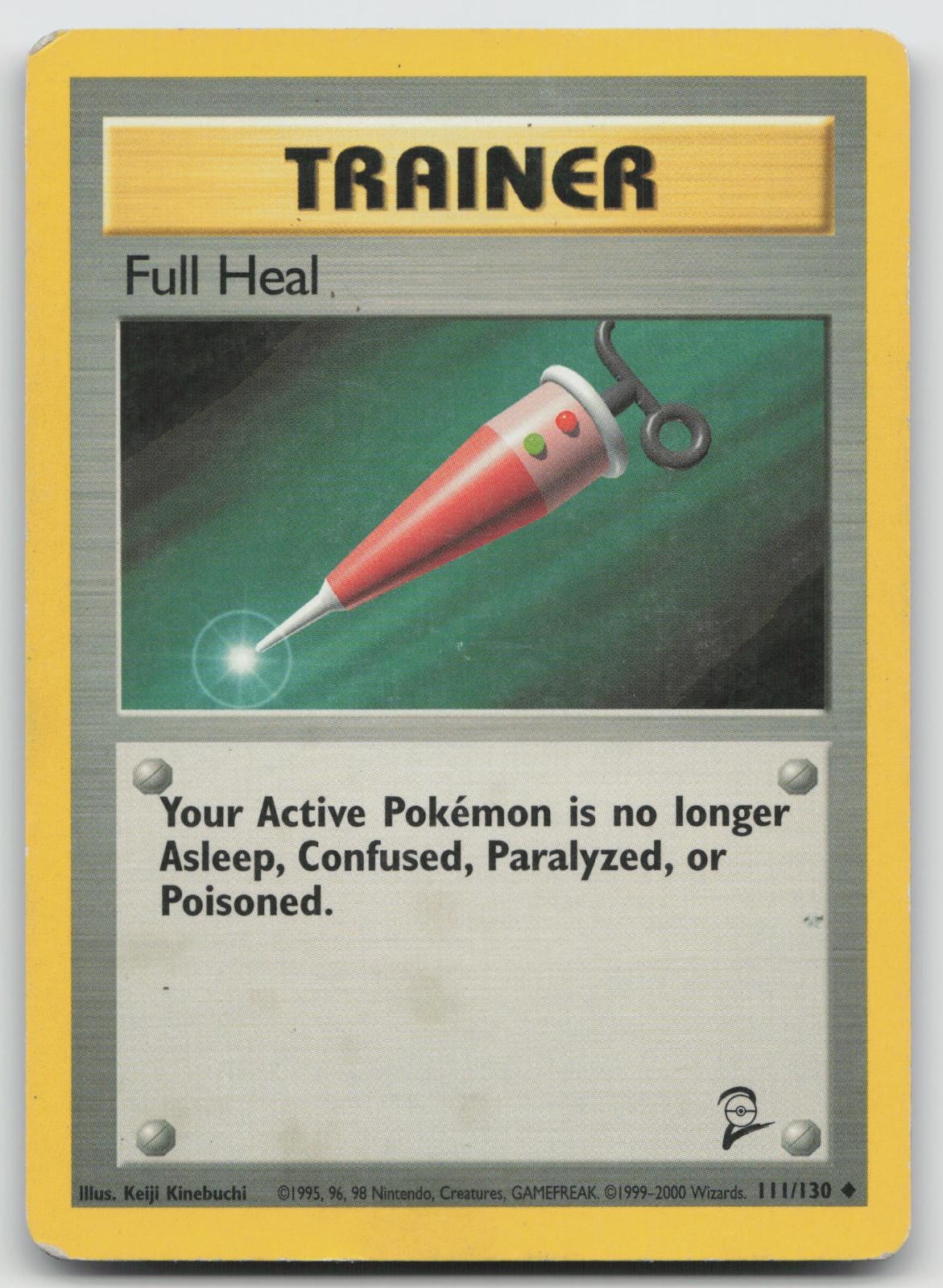 Full Heal 111/130 Uncommon Base Set 2 Pokemon Heavily Played
