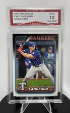2024 Topps Update Wyatt Langford Texas Rangers Rookie Card #US151 Gem Mint 10